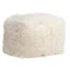 Mongolian Pouf, White -Family Home Furn Store mongolian pouf white