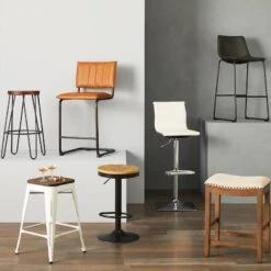 Oregon Vintage White Industrial Barstool, 24" -Family Home Furn Store oregon vintage white industrial barstool 24 5