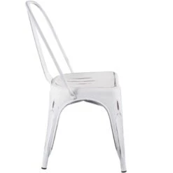 Oregon Vintage White Metal Dining Chair -Family Home Furn Store oregon vintage white metal dining chair 1