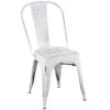 Oregon Vintage White Metal Dining Chair -Family Home Furn Store oregon vintage white metal dining chair