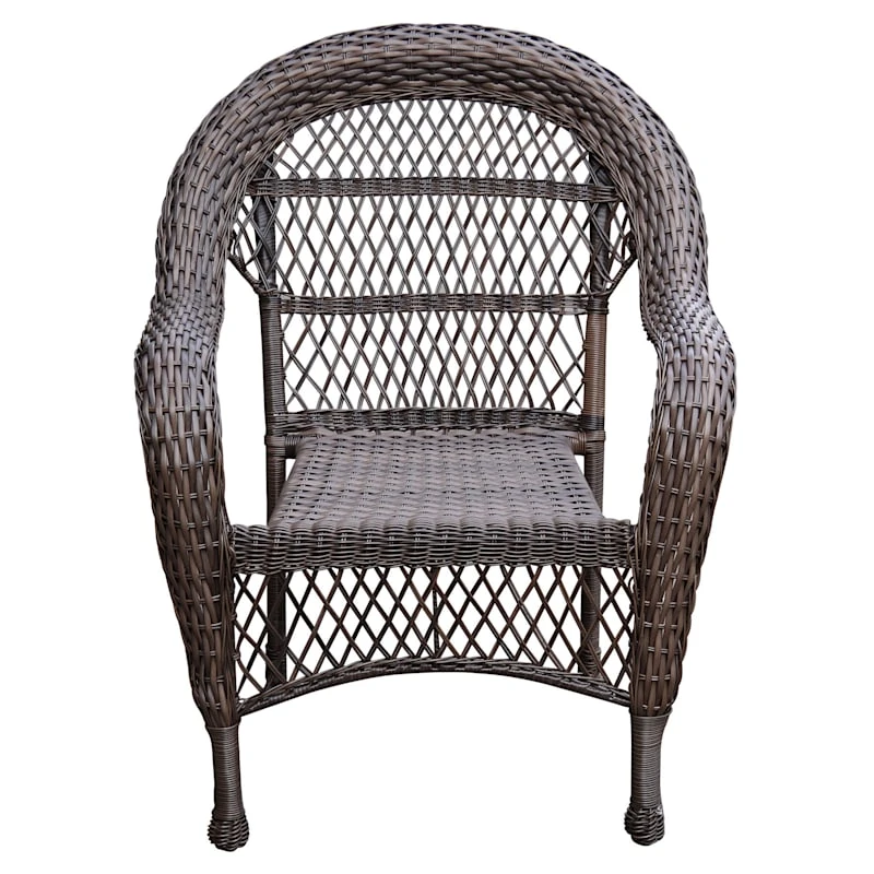 Outdoor Wicker Chair, Brown 4 Outdoor Wicker Chair, Brown - Image 2