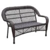 Outdoor Wicker Settee, Brown -Family Home Furn Store outdoor wicker settee brown