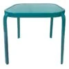 Painted Glass Top Teal Outdoor End Table, 16" -Family Home Furn Store painted glass top teal outdoor end table 16