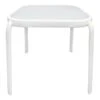 Painted Glass Top White Outdoor End Table, 16" -Family Home Furn Store painted glass top white outdoor end table 16