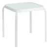 Painted White Square Glass End Table, 16" -Family Home Furn Store painted white square glass end table 16