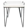 Pedra Black & White Vanity Stool -Family Home Furn Store pedra black white vanity stool