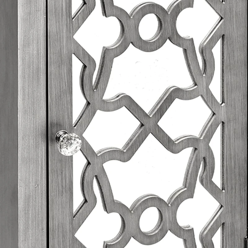Providence 1-Door Mirrored Silver Cabinet 6 Providence 1-Door Mirrored Silver Cabinet - Image 4