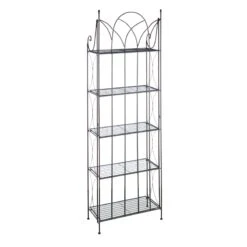 Providence 5-Tier Black Gothic Baker Rack With Metal Wire Shelves 10 Providence 5-Tier Black Gothic Baker Rack With Metal Wire Shelves -Family Home Furn Store providence 5 tier black gothic baker rack with metal wire shelves 2