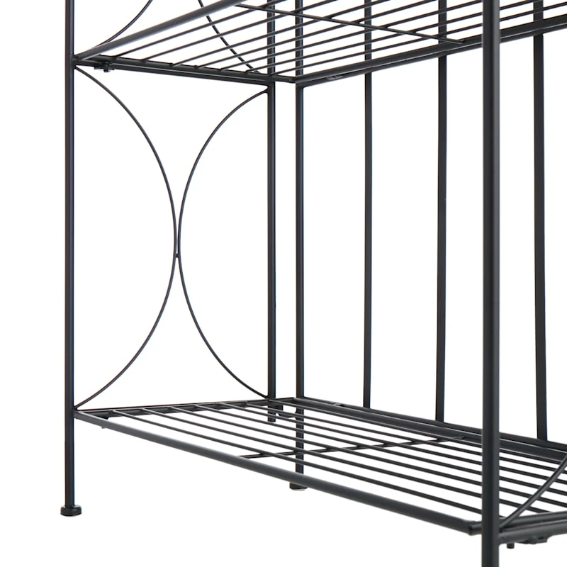 Providence 5-Tier Black Gothic Baker Rack With Metal Wire Shelves 6 Providence 5-Tier Black Gothic Baker Rack With Metal Wire Shelves - Image 4