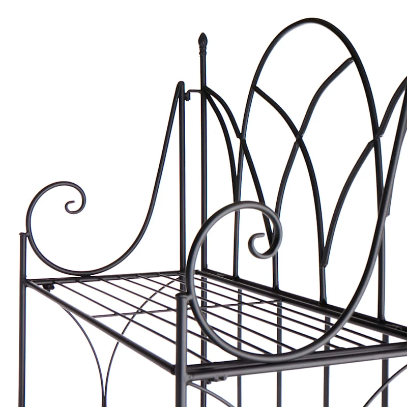 Providence 5-Tier Black Gothic Baker Rack With Metal Wire Shelves 7 Providence 5-Tier Black Gothic Baker Rack With Metal Wire Shelves - Image 5