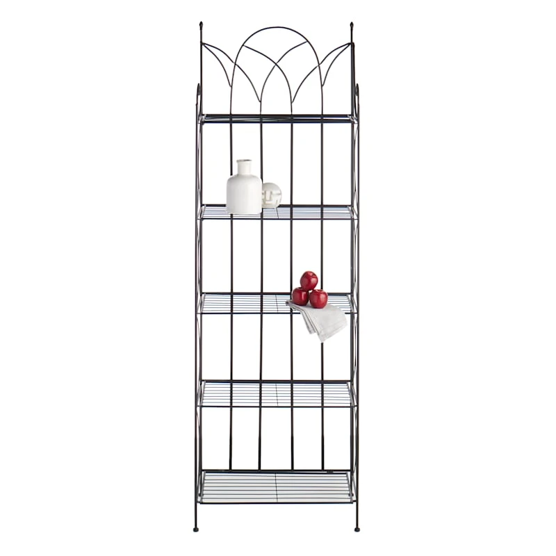 Providence 5-Tier Black Gothic Baker Rack With Metal Wire Shelves 8 Providence 5-Tier Black Gothic Baker Rack With Metal Wire Shelves - Image 6