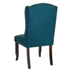 Providence Aahmad Winged Dining Chair, Azure -Family Home Furn Store providence aahmad winged dining chair azure 1
