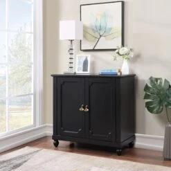 Providence Asbury Black 2-Door Cabinet -Family Home Furn Store providence asbury black 2 door cabinet 6