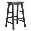 Providence Black Saddle Backless Barstool, 29"