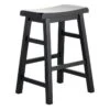 Providence Black Saddle Counter Stool, 24" -Family Home Furn Store providence black saddle counter stool 24