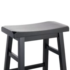 Providence Black Saddle Counter Stool, 24" -Family Home Furn Store providence black saddle counter stool 24 4