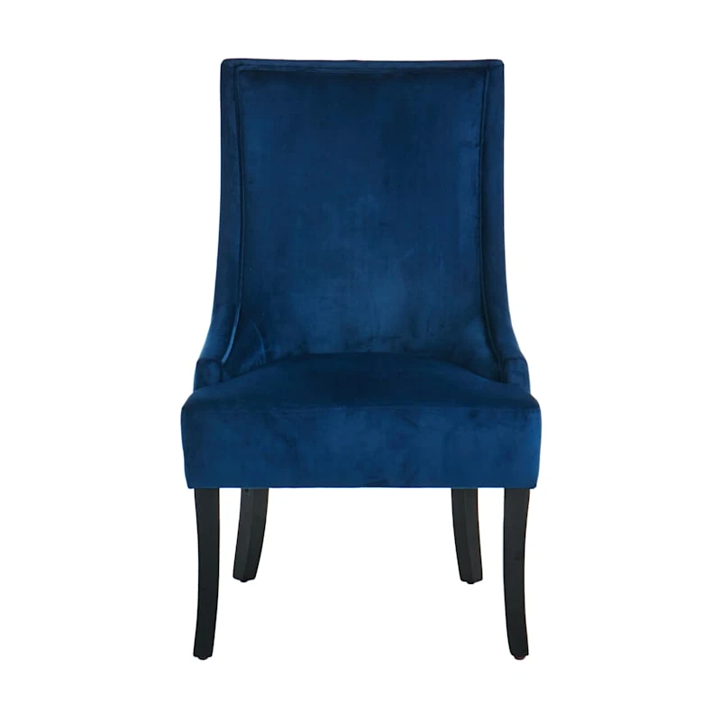 Providence Cassia Velvet Accent Chair, Navy Blue 4 Providence Cassia Velvet Accent Chair, Navy Blue - Image 2