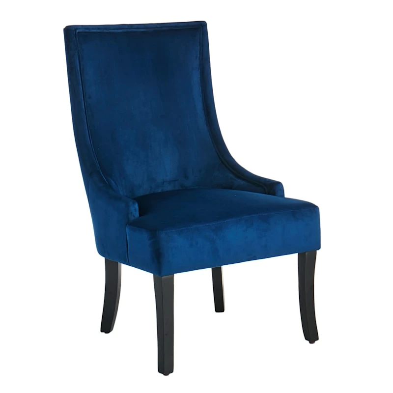 Providence Cassia Velvet Accent Chair, Navy Blue 3 Providence Cassia Velvet Accent Chair, Navy Blue
