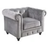 Providence Chesterfield Tufted Grey Velvet Rolled Armchair 2 Providence Chesterfield Tufted Grey Velvet Rolled Armchair -Family Home Furn Store providence chesterfield tufted grey velvet rolled armchair