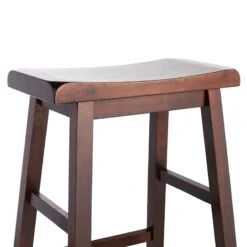 Providence Dark Oak Saddle Backless Barstool, 29" -Family Home Furn Store providence dark oak saddle backless barstool 29 2