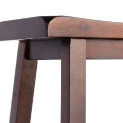 Providence Dark Oak Saddle Backless Barstool, 29" -Family Home Furn Store providence dark oak saddle backless barstool 29 4