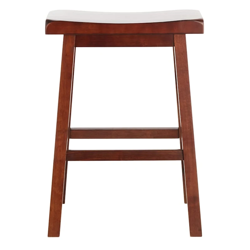 Providence Dark Oak Saddle Counter Stool, 24" 4 Providence Dark Oak Saddle Counter Stool, 24" - Image 2