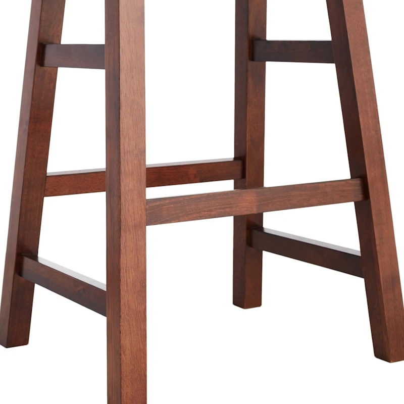 Providence Dark Oak Saddle Counter Stool, 24" 5 Providence Dark Oak Saddle Counter Stool, 24" - Image 3
