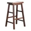Providence Dark Walnut Saddle Stool, 29" -Family Home Furn Store providence dark walnut saddle stool 29