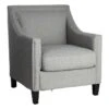 Providence Erica Studded Accent Chair, Grey -Family Home Furn Store providence erica studded accent chair grey