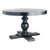 Providence Evening Mist Round Black Wooden Table Top & Base, Pedestal Sold Separately -Family Home Furn Store providence evening mist round black wooden table top base pedestal sold separately