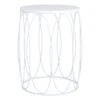 Providence Glam Oval White Drum Table, Large -Family Home Furn Store providence glam oval white drum table large