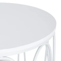 Providence Glam Oval White Drum Table, Large -Family Home Furn Store providence glam oval white drum table large 2