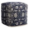 Providence Jaqi Pouf, Navy Blue -Family Home Furn Store providence jaqi pouf navy blue