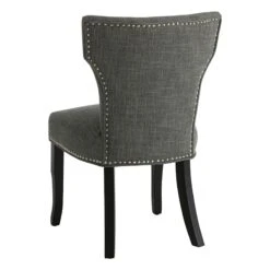 Providence Jhene II Studded Back Dining Chair, Grey -Family Home Furn Store providence jhene ii studded back dining chair grey 2