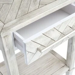 Providence Kate 1-Drawer 1-Shelf Parquet Wood Side Table -Family Home Furn Store providence kate 1 drawer 1 shelf parquet wood side table 5