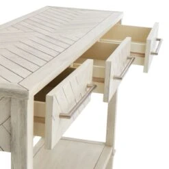 Providence Kate 3-Drawer Parquet Wood Console Table, 48" -Family Home Furn Store providence kate 3 drawer parquet wood console table 48 4