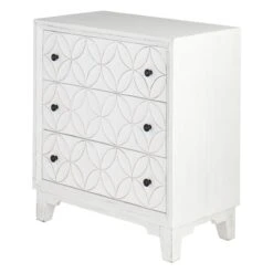 Providence Lorie White 3-Drawer Cabinet -Family Home Furn Store providence lorie white 3 drawer cabinet 2