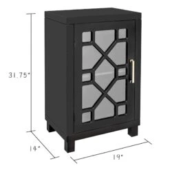 Providence Merrick Black 1-Door Cabinet -Family Home Furn Store providence merrick black 1 door cabinet 4