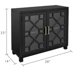 Providence Merrick Black Glass Pane Cabinet -Family Home Furn Store providence merrick black glass pane cabinet 4