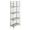 Providence Metal Baker Rack With Folding Wood-Top Shelves, 63" -Family Home Furn Store providence metal baker rack with folding wood top shelves 63
