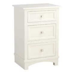 Providence Rachel White 3-Drawer Wood Cabinet