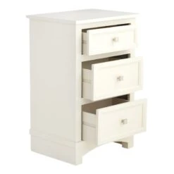 Providence Rachel White 3-Drawer Wood Cabinet -Family Home Furn Store providence rachel white 3 drawer wood cabinet 5