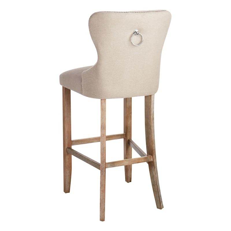 Providence Ring Back Barstool, Linen 4 Providence Ring Back Barstool, Linen - Image 2