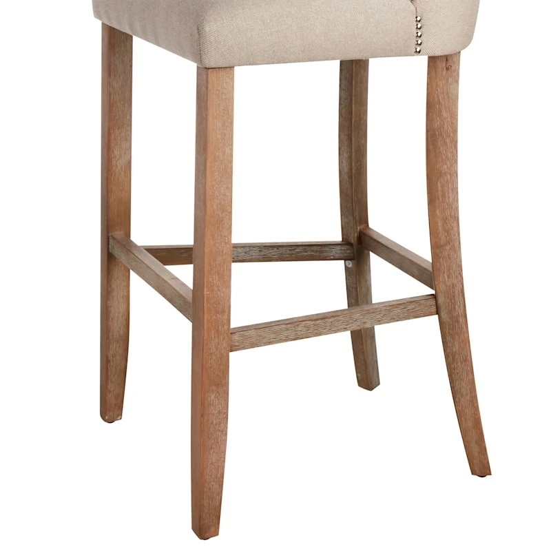 Providence Ring Back Barstool, Linen 7 Providence Ring Back Barstool, Linen - Image 5