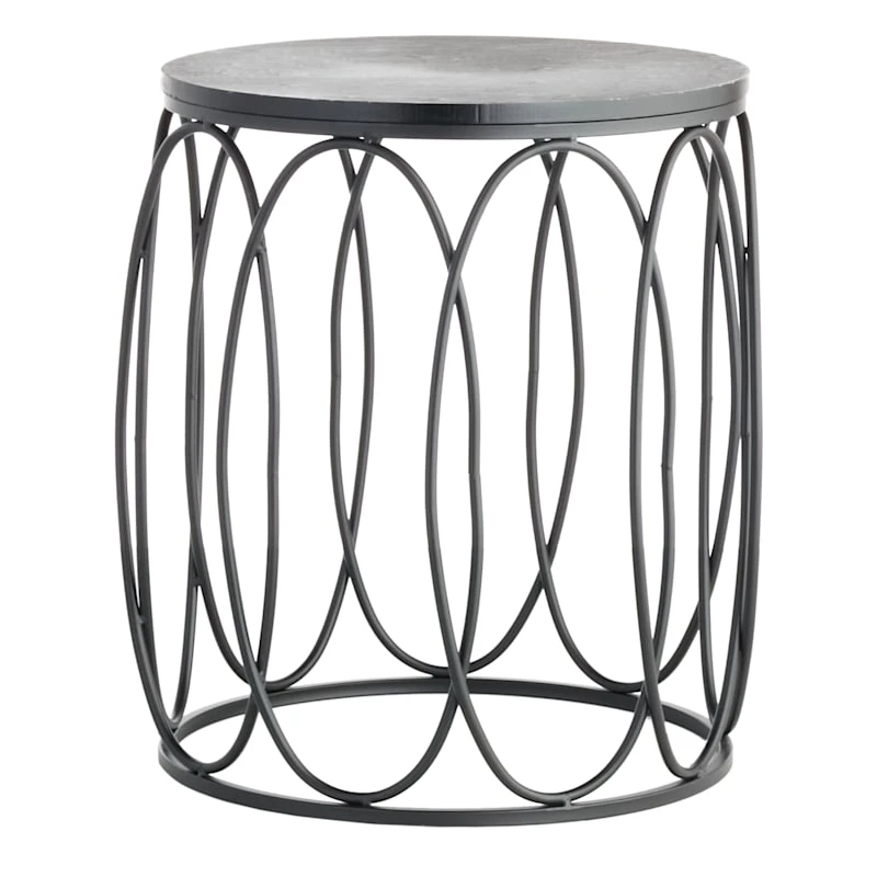 Providence Round Wood Top With Oval Metal Table, Small 4 Providence Round Wood Top With Oval Metal Table, Small - Image 2