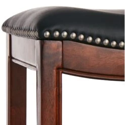 Providence Rylan Backless Barstool, Walnut -Family Home Furn Store providence rylan backless barstool walnut 2