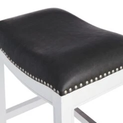 Providence Rylan Backless Counter Stool, White -Family Home Furn Store providence rylan backless counter stool white 2