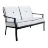 Providence Savannah Black & White Outdoor Loveseat -Family Home Furn Store providence savannah black white outdoor loveseat