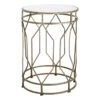 Providence Silver Metal Quatrefoil Nesting Table, Small -Family Home Furn Store providence silver metal quatrefoil nesting table small