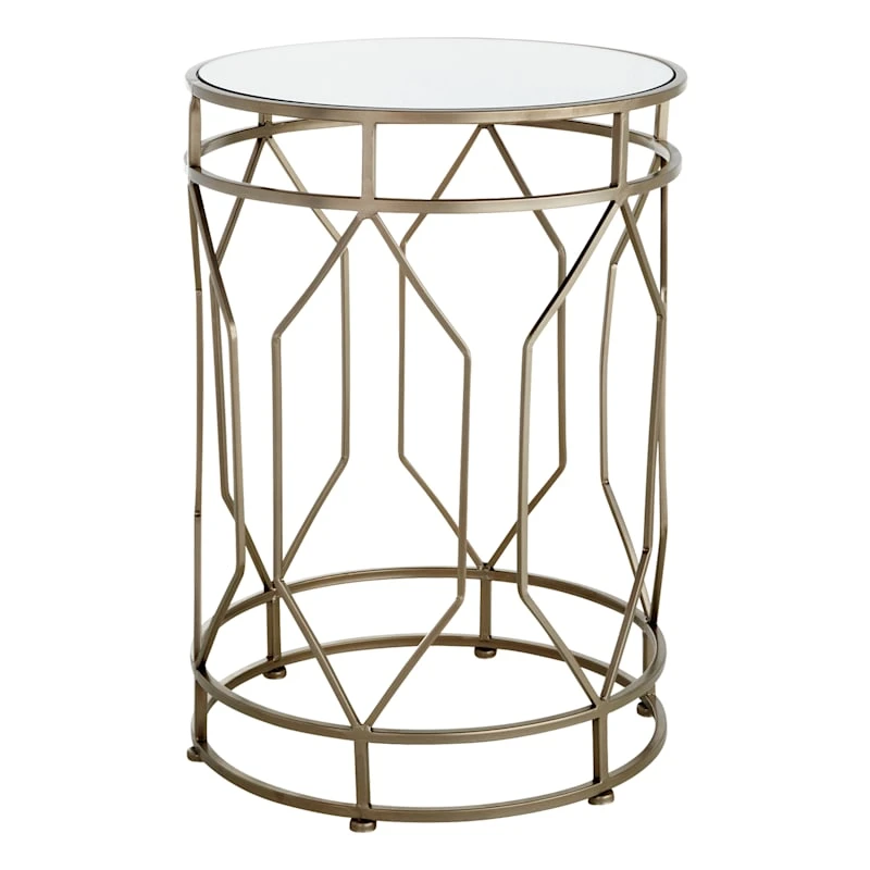 Providence Silver Metal Quatrefoil Nesting Table, Small 3 Providence Silver Metal Quatrefoil Nesting Table, Small
